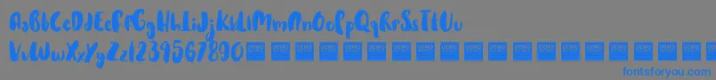 HotCakesDemo Font – Blue Fonts on Gray Background