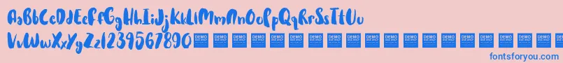 HotCakesDemo Font – Blue Fonts on Pink Background