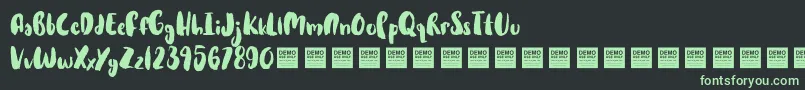 HotCakesDemo Font – Green Fonts on Black Background