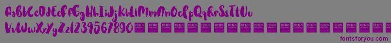 HotCakesDemo Font – Purple Fonts on Gray Background