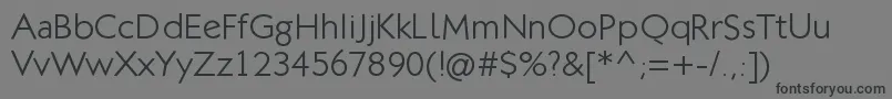 KlillLight Font – Black Fonts on Gray Background