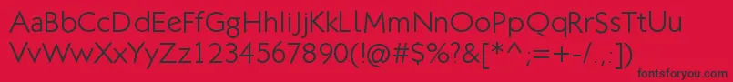 KlillLight Font – Black Fonts on Red Background