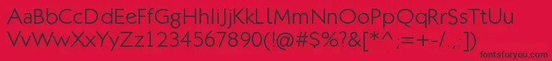 フォントKlillLight – 赤い背景に黒い文字