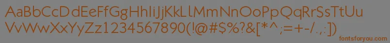 KlillLight Font – Brown Fonts on Gray Background
