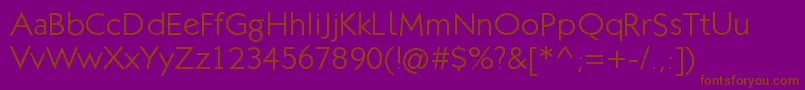 KlillLight Font – Brown Fonts on Purple Background