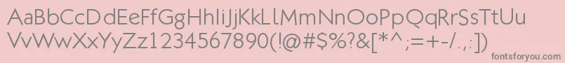 KlillLight-Schriftart – Graue Schriften auf rosa Hintergrund