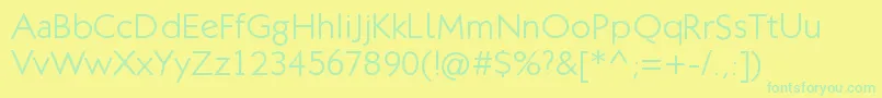 KlillLight Font – Green Fonts on Yellow Background