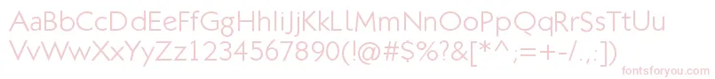 フォントKlillLight – ピンクのフォント