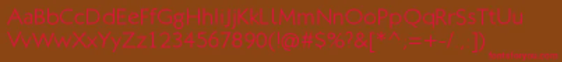 KlillLight Font – Red Fonts on Brown Background