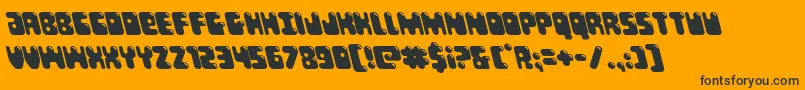Bubblebuttleft Font – Black Fonts on Orange Background