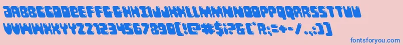Bubblebuttleft-Schriftart – Blaue Schriften auf rosa Hintergrund