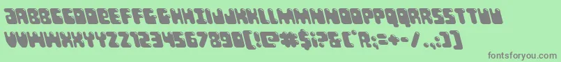 フォントBubblebuttleft – 緑の背景に灰色の文字
