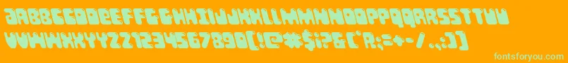 Bubblebuttleft Font – Green Fonts on Orange Background