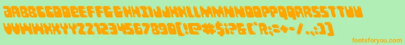 Bubblebuttleft Font – Orange Fonts on Green Background