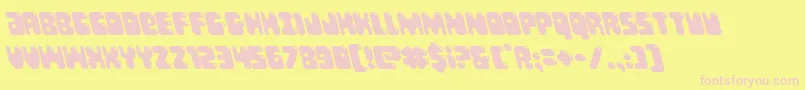 Bubblebuttleft Font – Pink Fonts on Yellow Background