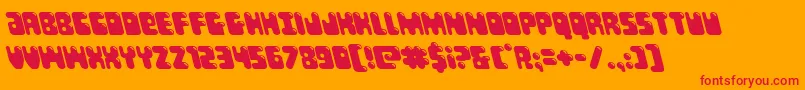 Bubblebuttleft Font – Red Fonts on Orange Background