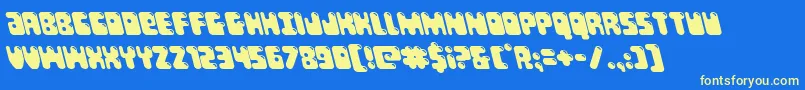 Bubblebuttleft Font – Yellow Fonts on Blue Background