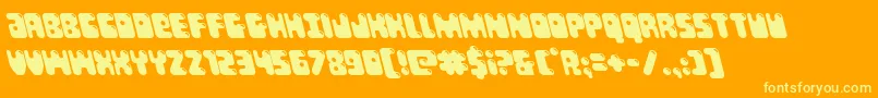 Bubblebuttleft Font – Yellow Fonts on Orange Background