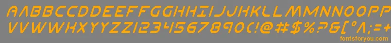 Planetncondital Font – Orange Fonts on Gray Background