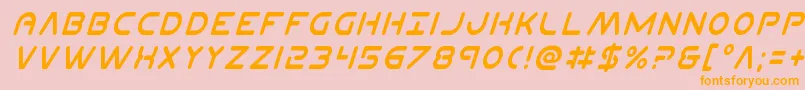 Planetncondital Font – Orange Fonts on Pink Background