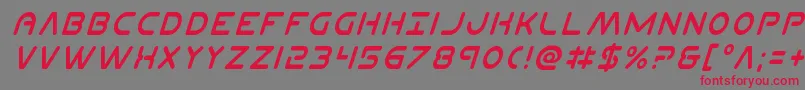 Planetncondital Font – Red Fonts on Gray Background