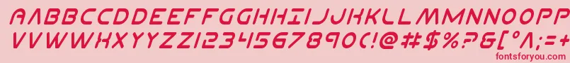 Planetncondital Font – Red Fonts on Pink Background