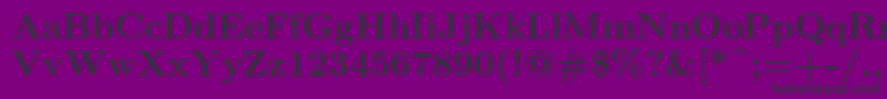 Lmroman12Bold-Schriftart – Schwarze Schriften auf violettem Hintergrund