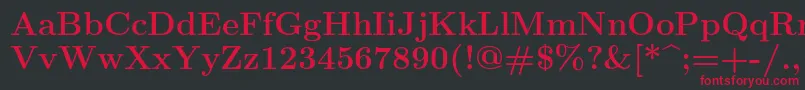 Lmroman12Bold Font – Red Fonts on Black Background