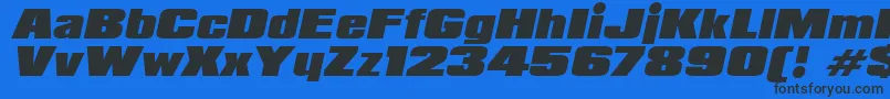 PadalomaItalic Font – Black Fonts on Blue Background