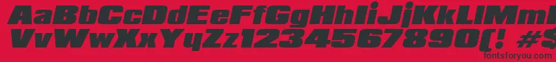 PadalomaItalic Font – Black Fonts on Red Background