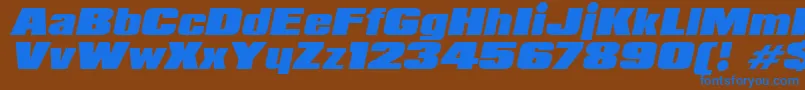 PadalomaItalic Font – Blue Fonts on Brown Background