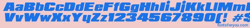 PadalomaItalic Font – Blue Fonts on Pink Background