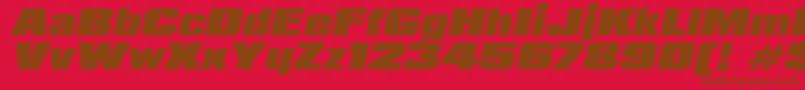 PadalomaItalic Font – Brown Fonts on Red Background