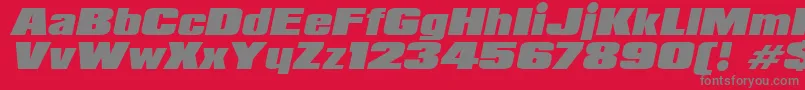 PadalomaItalic Font – Gray Fonts on Red Background