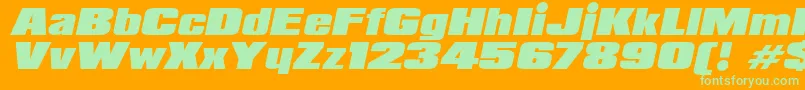 PadalomaItalic Font – Green Fonts on Orange Background