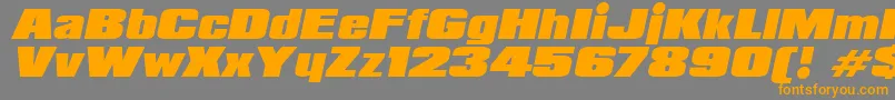 Police PadalomaItalic – polices orange sur fond gris