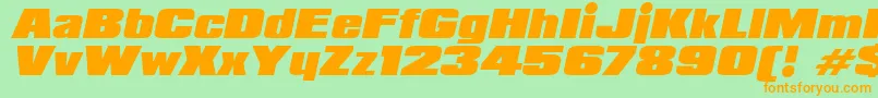 PadalomaItalic Font – Orange Fonts on Green Background
