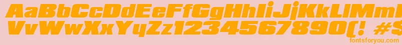 PadalomaItalic Font – Orange Fonts on Pink Background