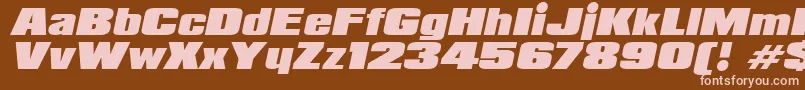 PadalomaItalic Font – Pink Fonts on Brown Background