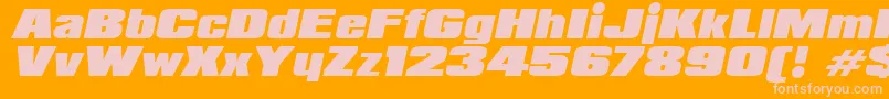 PadalomaItalic Font – Pink Fonts on Orange Background