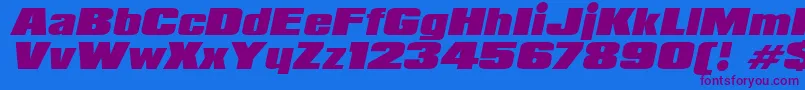 PadalomaItalic Font – Purple Fonts on Blue Background