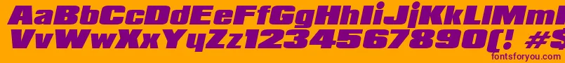 PadalomaItalic Font – Purple Fonts on Orange Background