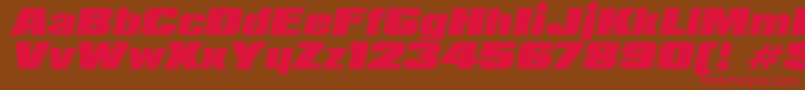 PadalomaItalic Font – Red Fonts on Brown Background