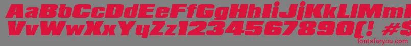 PadalomaItalic Font – Red Fonts on Gray Background