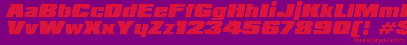 PadalomaItalic Font – Red Fonts on Purple Background