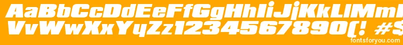 PadalomaItalic Font – White Fonts on Orange Background