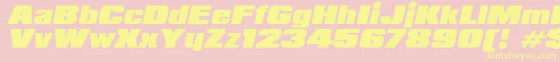PadalomaItalic Font – Yellow Fonts on Pink Background