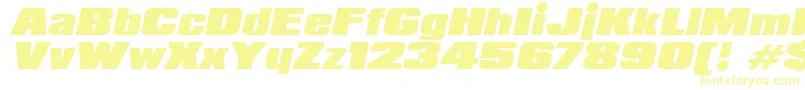 PadalomaItalic Font – Yellow Fonts on White Background
