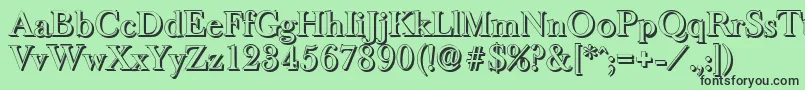 BaskeroldshadowMediumRegular Font – Black Fonts on Green Background
