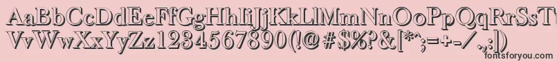 フォントBaskeroldshadowMediumRegular – ピンクの背景に黒い文字